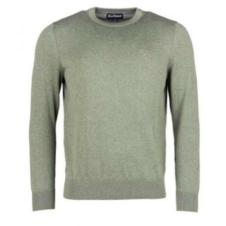 Barbour Round-neck Strik Grøn, Herre Strik, Størrelse: XL