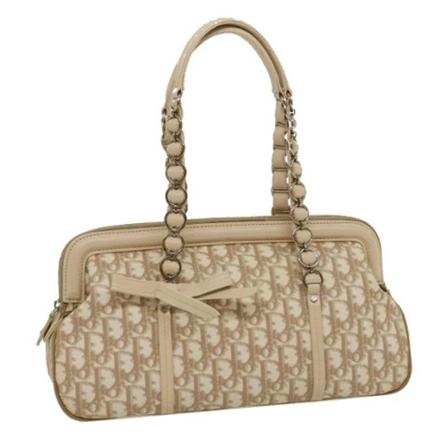 Dior Vintage, Pre-owned Handbag Beige, Dames, Maat:ONE Size,leather