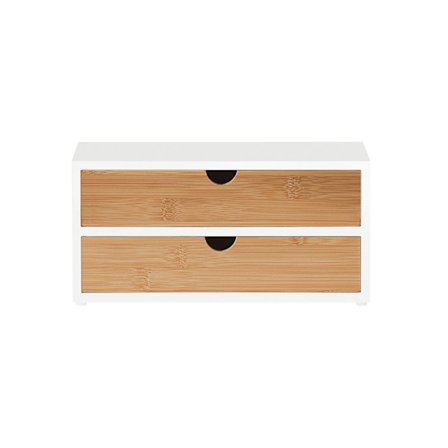 SoBuy træ kaffekapselboks med opbevaring af kapsler og kapsler 30x20x14cm, moderne FRG180-WN