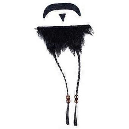 Trekantet Hatt Sceneshow Kaptein Hatt Halloween Rollespill Hatt Hodeplagg Piratkostyme Scene Øyelapper (piratskjegg)