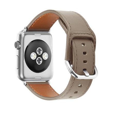 Apple Watch (45 mm) klockarmband i äkta läder med topplager - Kaffe