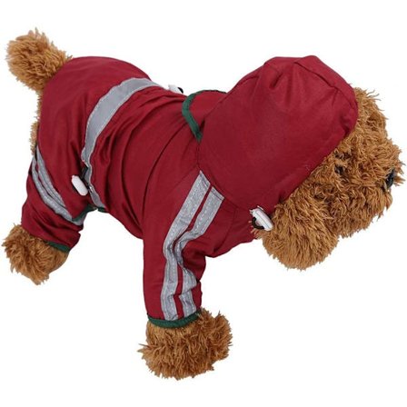 Vandafvisende Hundejakke Med Hætte Regnjakke Hvalp Vandafvisende Klud