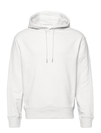 Stacked Logo Hoodie Hoodie Trøje Hvid Calvin Klein Jeans