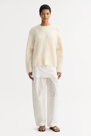 Soft Goat - Alpaca crewneck - S - Feather White