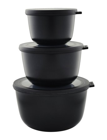 Mepal Skålesæt Cirqula Høj 3 - Black - ONE SIZE