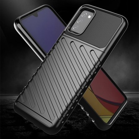Thunder Case Fleksibelt, tøft og robust TPU-deksel for Samsung Galaxy A03s svart