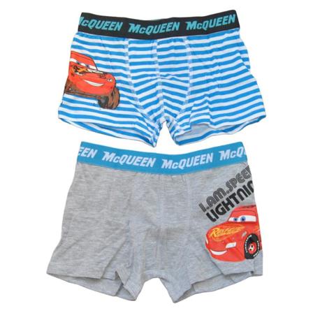 2-pack Boxerkalsonger Disney Cars Grå/randig Grey 4/5 År 110-116 Cm