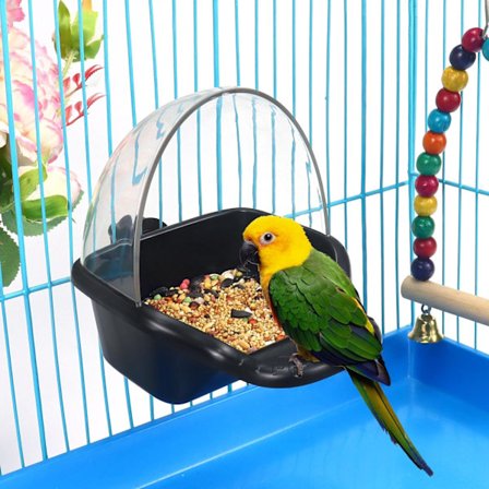 Fuglebadkasse Hængende fuglebad legetøj Undulatbur Badekar Papegøje badekar Vandbruser Maderbakke Fuglebad Fuglebur tilbehør Lille fugl