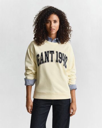 GANT Damen Graphic Rundhals-Sweatshirt (M) Gelb