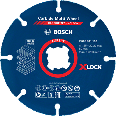 Bosch Expert Carbide Multi Wheel X-LOCK Kappeskive 125 mm, Maskintilbehør & forbruk