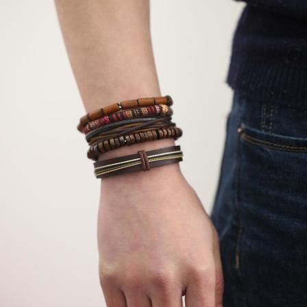 Justerbara Handgjorda Multi Flätade Armband För Män