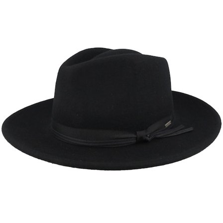Brixton - Zwart western Hoed - Dayton Convertible Brim Ranche Black Western @ Hatstore