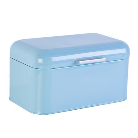 1 stk. Brødboks med lokk, blå brødoppbevaring, kreative brødbokser