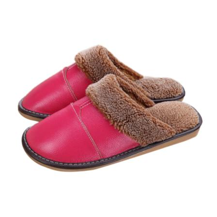 Unisex Flat Fuzzy Tofflor Slip On House Skor