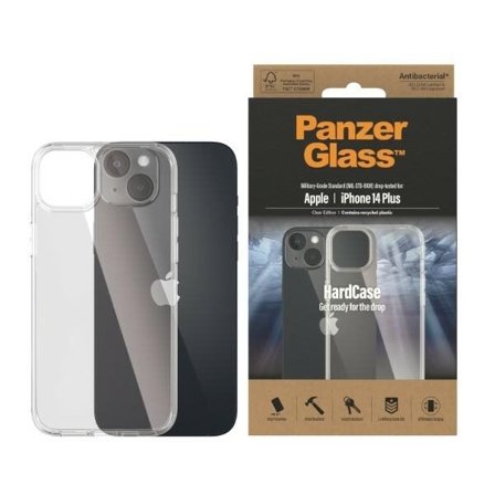 PanzerGlass HardCase Antibakteriell militærveske for iPhone 14 Plus / 15 Plus - gjennomsiktig