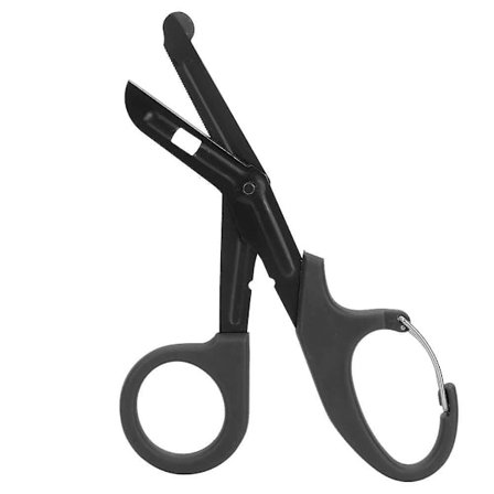 Bandagesax i rostfritt stål med fina tänder, första hjälpen, nödverktyg (svart)