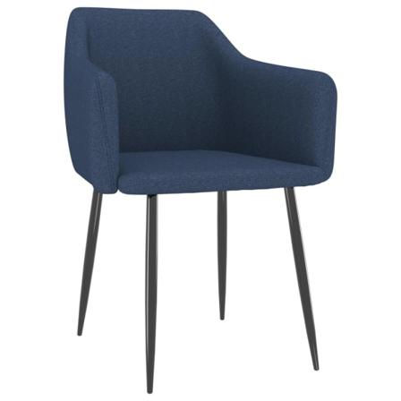 Vidaxl Matstolar 4 St Blå Tyg Blå