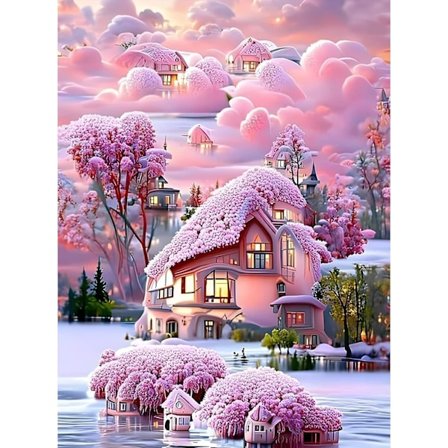 5D Diamantmålning Elf World 30x40cm Stil 4