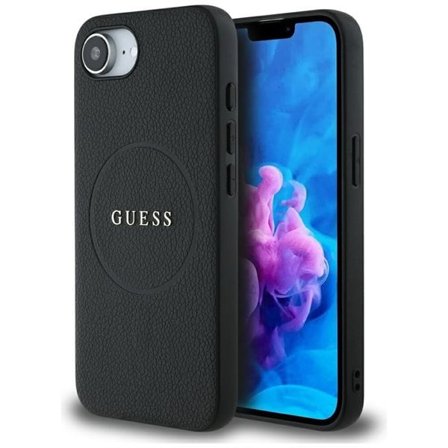 Guess PU-kornet Classic Logoetui med MagSafe for iPhone 16e - svart