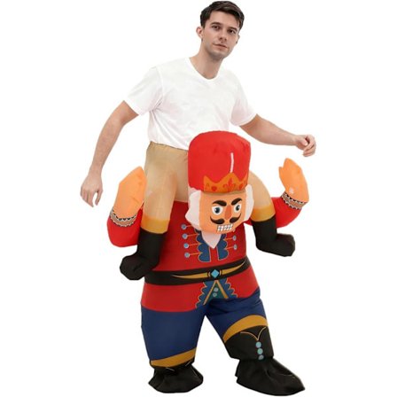 Oppblåsbar Nøtteknekker Soldat Kostyme Voksen Oppblåsbar Ride On Halloween Kostymer Oppblåsbare Julekostymer For Voksne