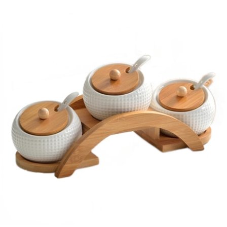 Hushålls Köksartiklar Kryddor Keramiskt Cruet Salt