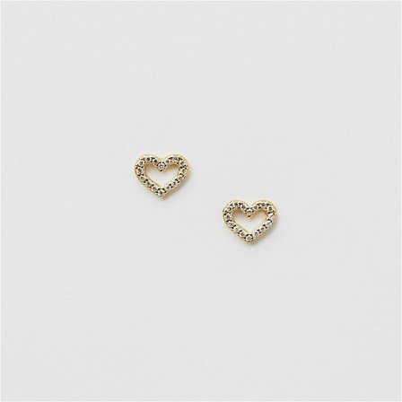 Pavé Heart Studs