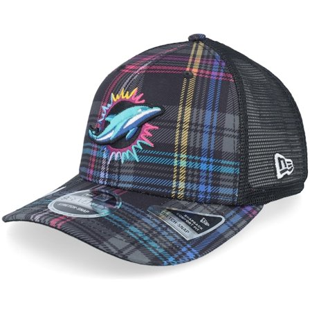 New Era - NFL Svart trucker Keps - Miami Dolphins NFL24 Crucial Catch 9SEVENTY Tartan Trucker @ Hatstore
