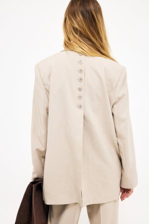 NA-KD Oversized Blazer - Lang Blazers - Beige - EU 42