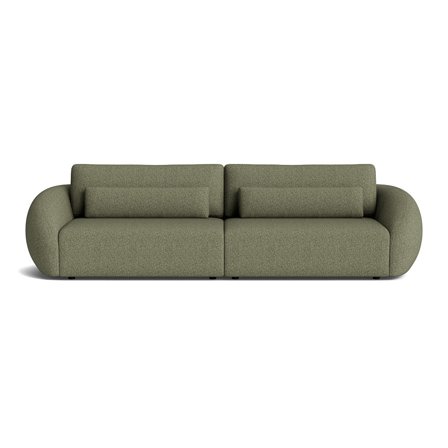 Cloud XL 3-Sitzer-Sofa in Mito Grün, modernes Design mit einfarbigem Muster und bequemer Polsterung für maximalen Wohnkomfort, Höhe 80cm.