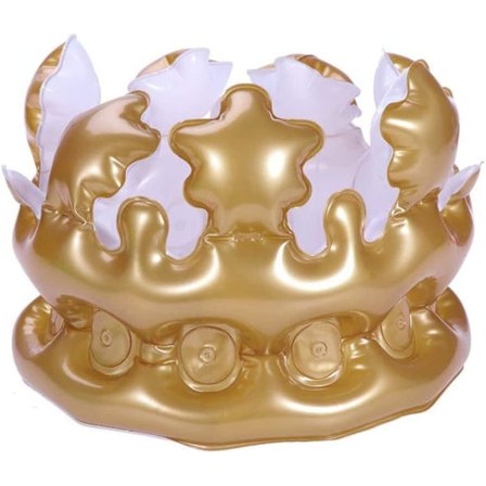 Uppblåsbar drottning Elizabeth II-krona för vuxna, festlig drottningkrona för möhippa