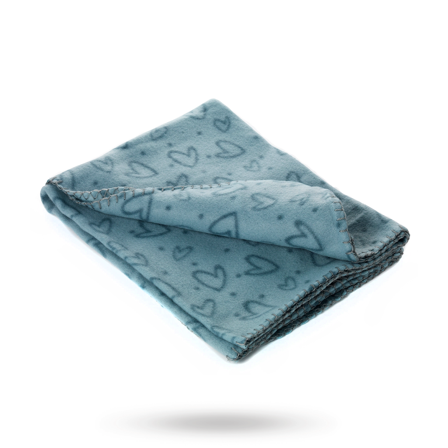 Dogman Filt Hjerte Tyrkis - Eksklusive senger, Hundesenger, Hundemadrasser & pledd Kattesenger på Doggie.no