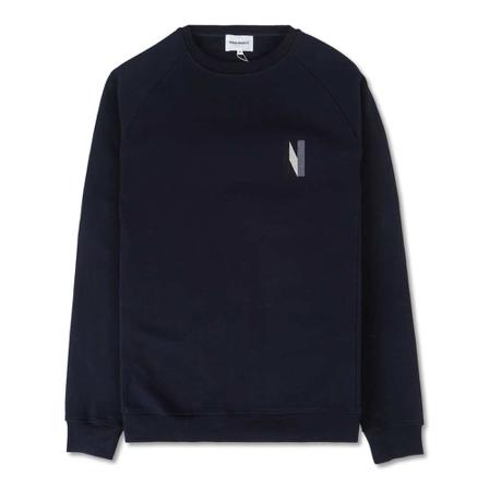 Norse Projects Ketel Crew Multi Logo sweatshirts Blå, Herre