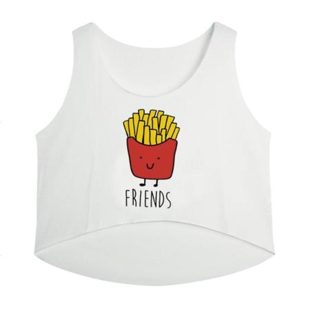 Friends Crop Topp White M