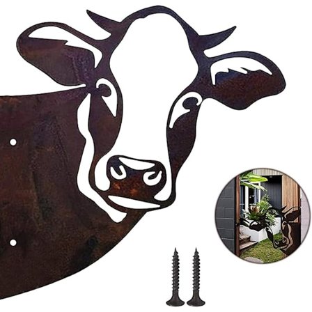 Metallisk Kveg Hage Gjerde Utendørs Dekor Hjem Kveg Dyr
