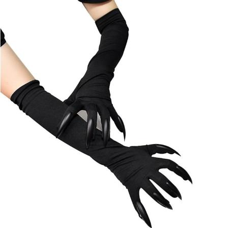 Halloween Long Ghost Claw Handskar, Cosplay Party Rekvisita