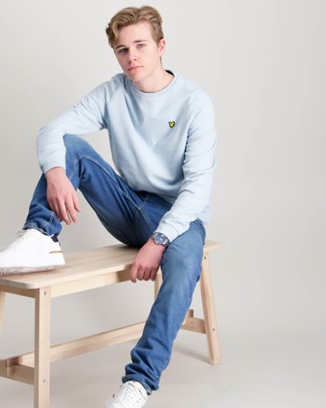 Lyle & Scott Crew Neck Sweatshirt Blå Tröjor Kille - Kids Brand Store