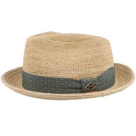 JJ Hats - Beige fedora Hatt - Raffia Crochet Natural Straw Hat Fedora @ Hatstore
