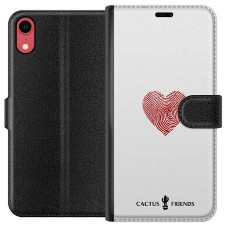 Kompatibelt Lommeboketui til Apple Apple iPhone XR Cactus and Friends - Fingerprint Love