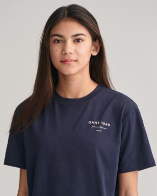 GANT - Teens Script Grafisk T-skjorte - Unisex - 170