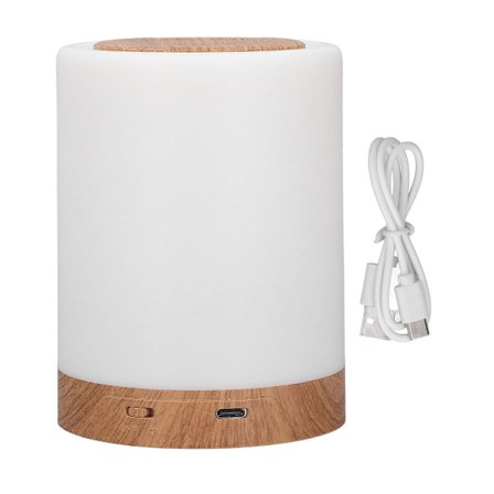 RGB-puukuviovärinen USB-ladattava yövalo 3 tasoa KLB