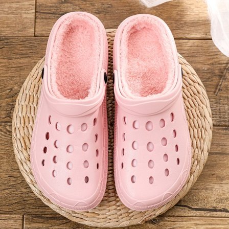 Unisex Klassiska Fodrade Träskor | Plåstertofflor rosa (utan sko-blomma) 41