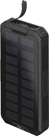 Goobay Outdoor Fast Charge Power Bank Solar 20.000 mAh (USB C PD, QC 3.0)