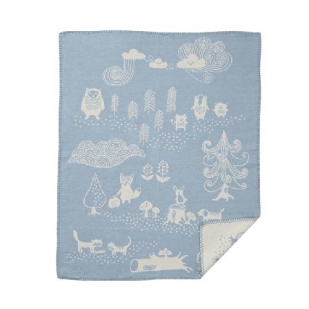 Klippan Little Bear Bomullsfilt Bädda Blå 70X90CM