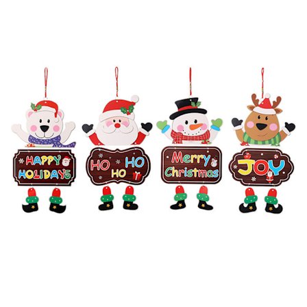 4 st julpappershänge med ben julgransprydnad