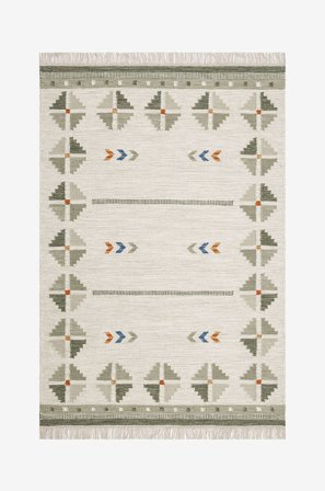 KM Home - Matta i ull Avesta - Grön - Ullmattor - 140X200 - Från Homeroom