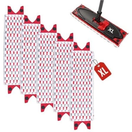 Vileda Ultramax XL Mopp Refill 5-pack Mikrofiber Golvrengöringsdynor Kompatibla med Vileda