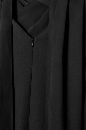 COS Women's Abito In Lana A Strati in Nero