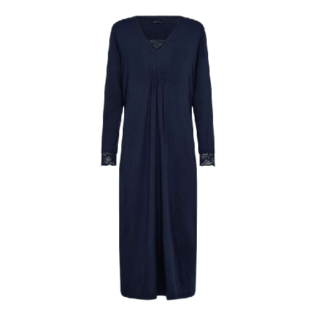 Decoy Bambuviskos, Långt Nattlinne, Marin Sovkläder Dam Blå XL