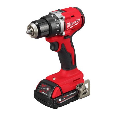 Milwaukee M18 BLPDRC Slagborrmaskin med 2 st 2 Ah batterier, laddare och väska, Elhandverktyg