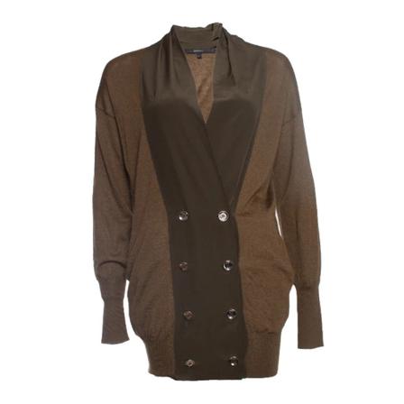 Gucci Vintage, Pre-owned Cashmere outerwear Bruin, Dames, Maat:S